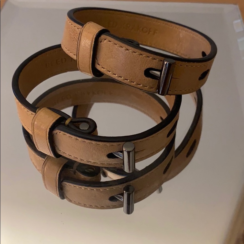 Reed Krakoff Leather T-Pin Bracelets